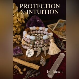 White Beaded Wing Tassel Bracelet Stack Boho Protection Style NWT